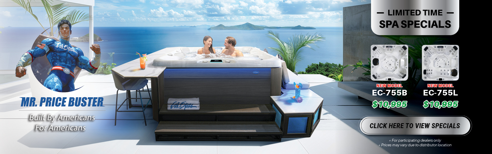 Calspas hot tub being used in a family setting - Norman